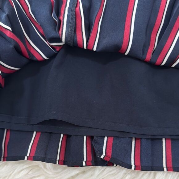 Banana Republic Blue Pleated Mini Skirt for Night Out Size 14 - Picture 4 of 8